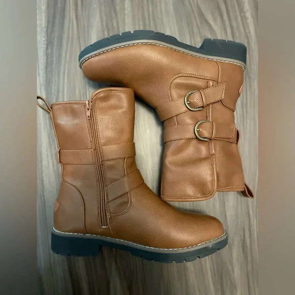 NAUTICA women’s calavar mid calf boots brown size 8.5 - Picture 6 of 7